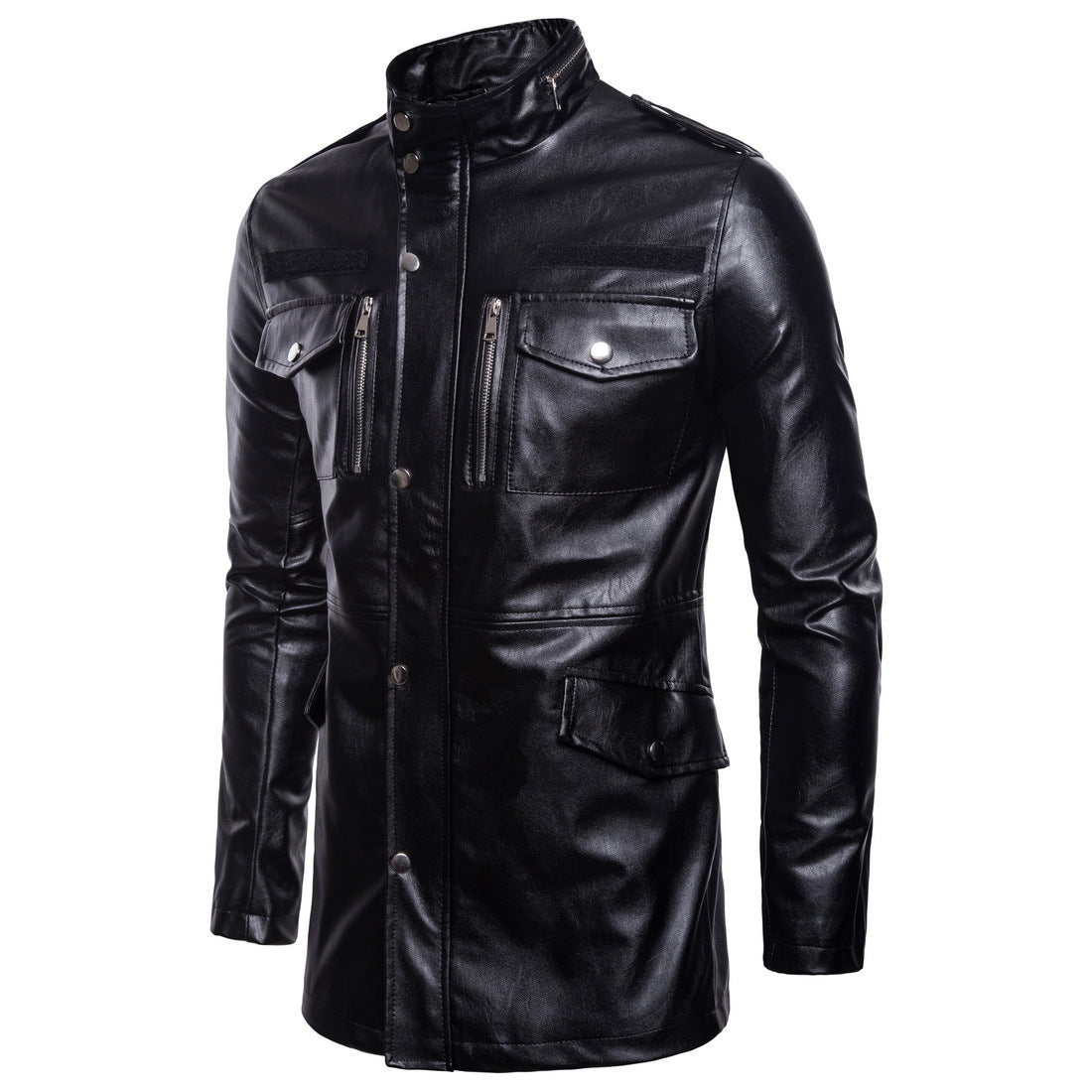 Men's Fashion Long Jacket with Four Pockets (B036) Pi-Mart