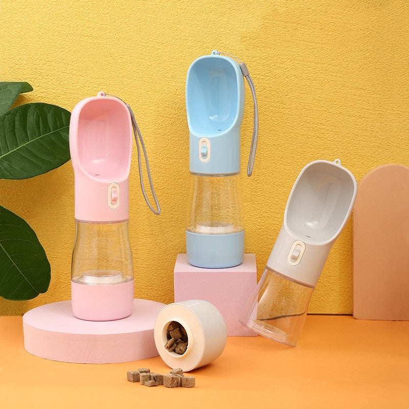 Pet Dog Water Bottle Feeder Bowl Portable Water Food Bottle Pets Outdoor Travel Drinking Dog Bowls Water Bowl For Dogs Pets Fashion