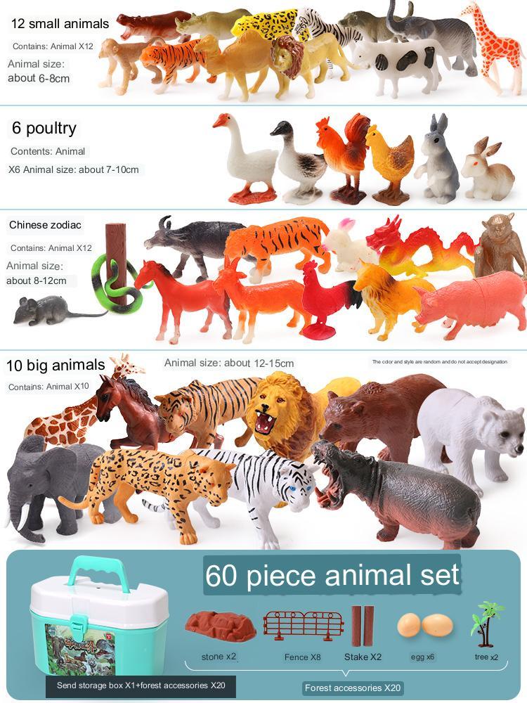 Simulation Of Animal Toy Model Sets