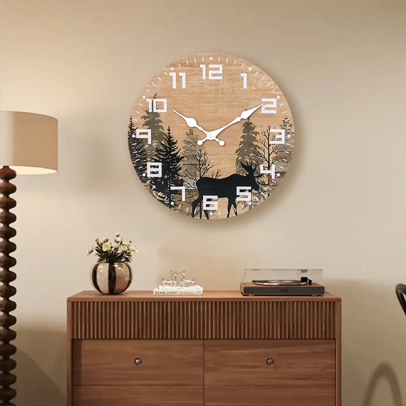 Retro Wall Clock Minimalist Creative Home PearlNestDecor.com