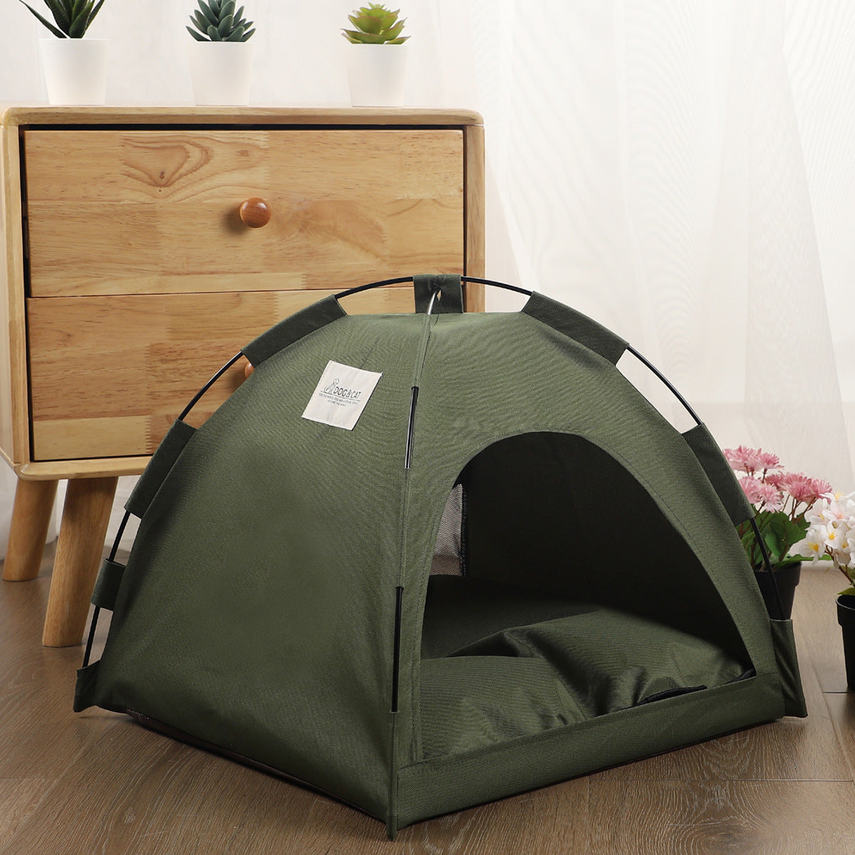 Cat Tent Cooling Mat  Dog House Pet Sofa Camping Dog Bed With Cushion For Dog Kennel Indoor Cat Nest Cat Bed Pets Products Pets Fashion