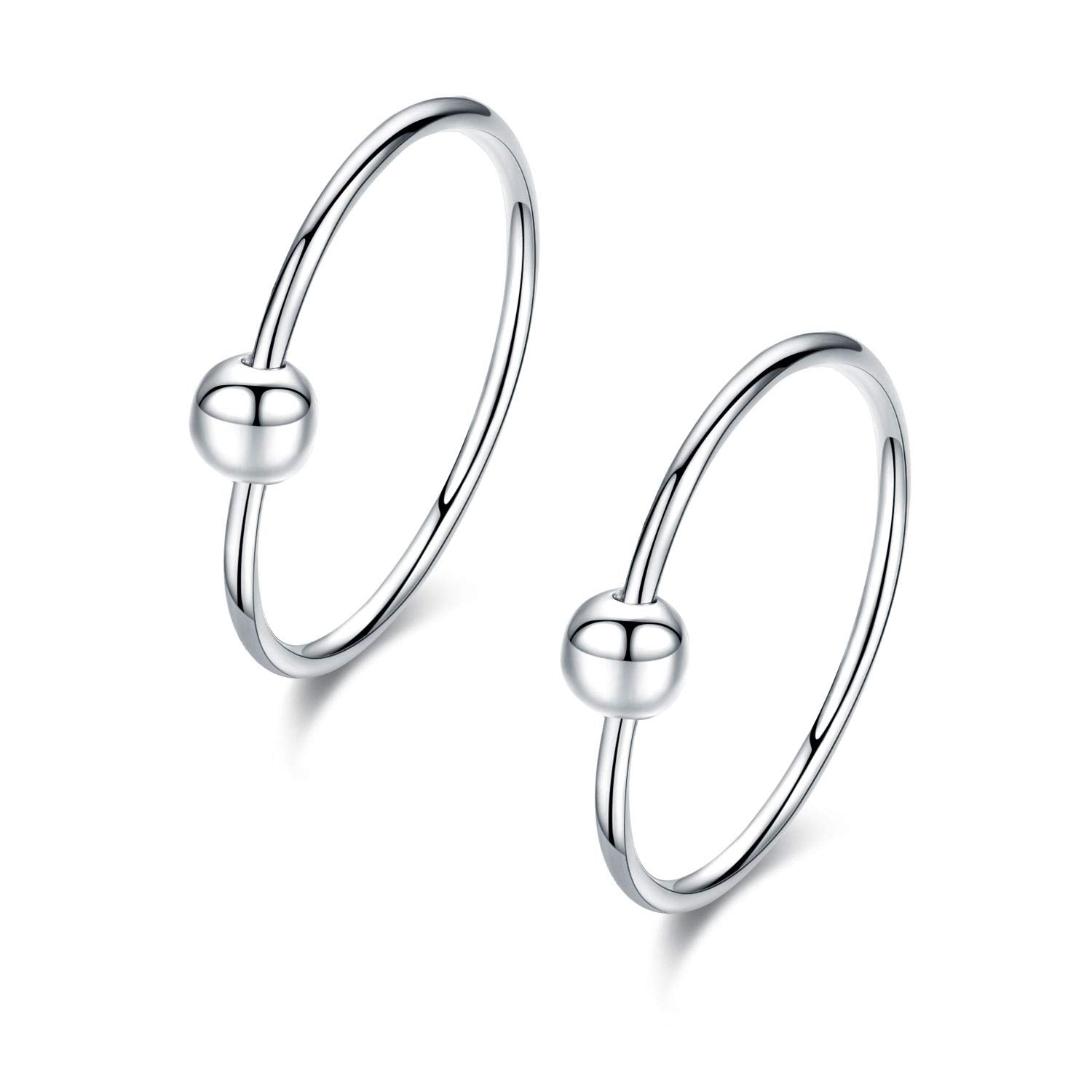 Hypoallergenic Sterling Silver Cartilage Dainty Thin Small Huggie Hoop Earring For Women LadyShow.Store