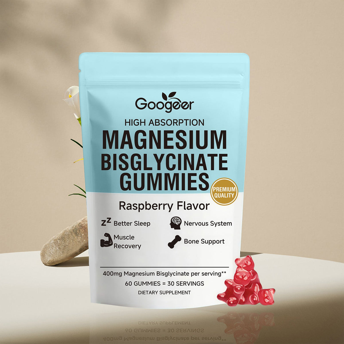 Glycine Magnesium Chocolate Input 60 Capsules Bag Tri Light Beauty