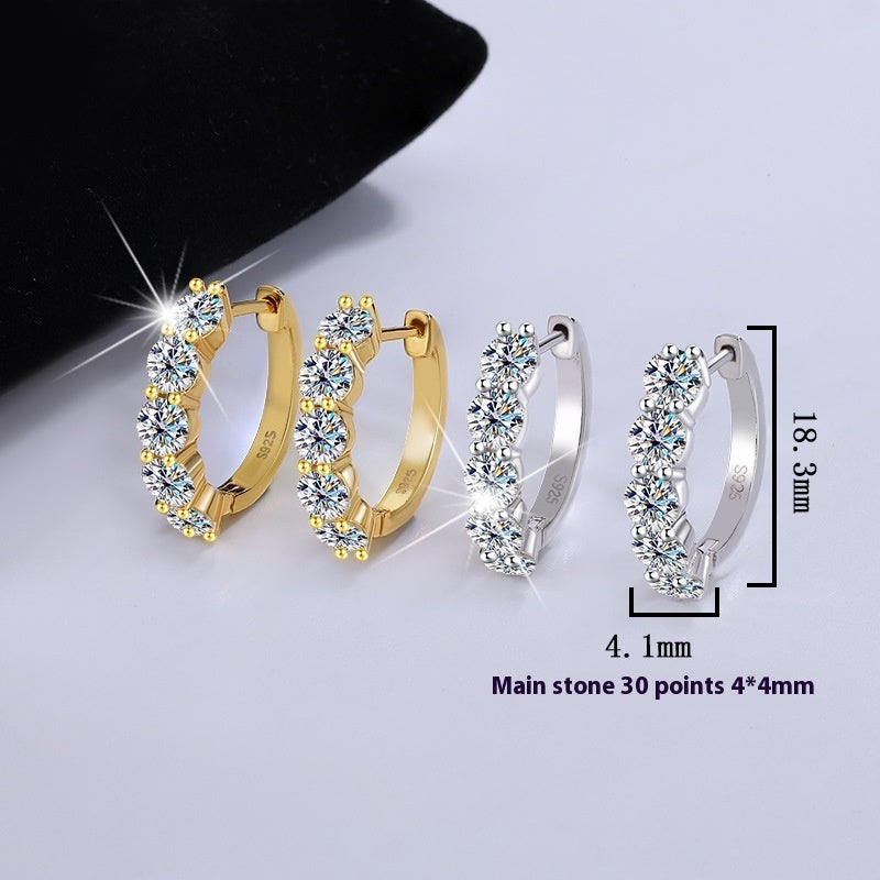 S925 Sterling Silver Moissanite Earrings LadyShow.Store