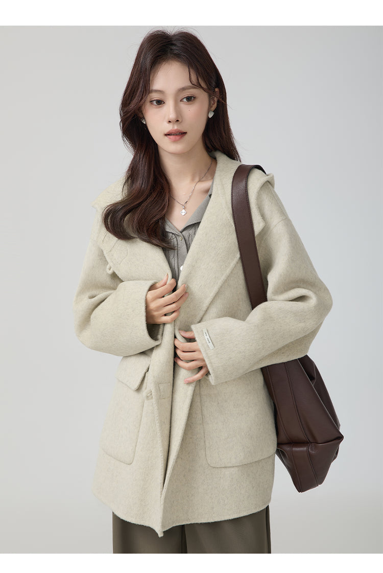 High-grade Short Hooded Woolen Coat Best YouTube Store