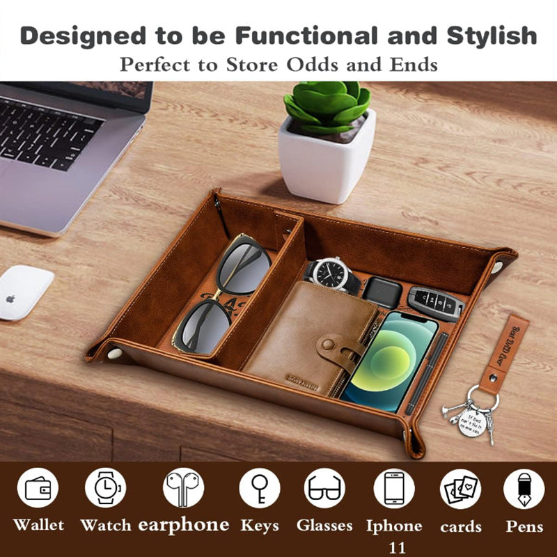 Father's Day Gift Decorative Tray Household Four-corner Folding LuxuryLifeWay Online Store