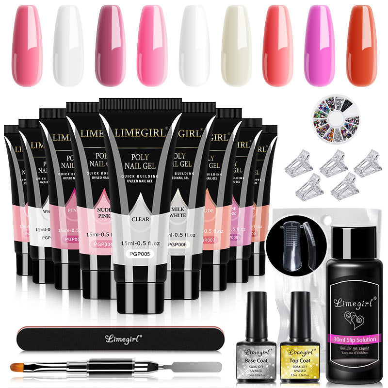 15ML Crystal Extension Ferrule Nail Tip Nail Beauty Tool Set LadyShow.Store