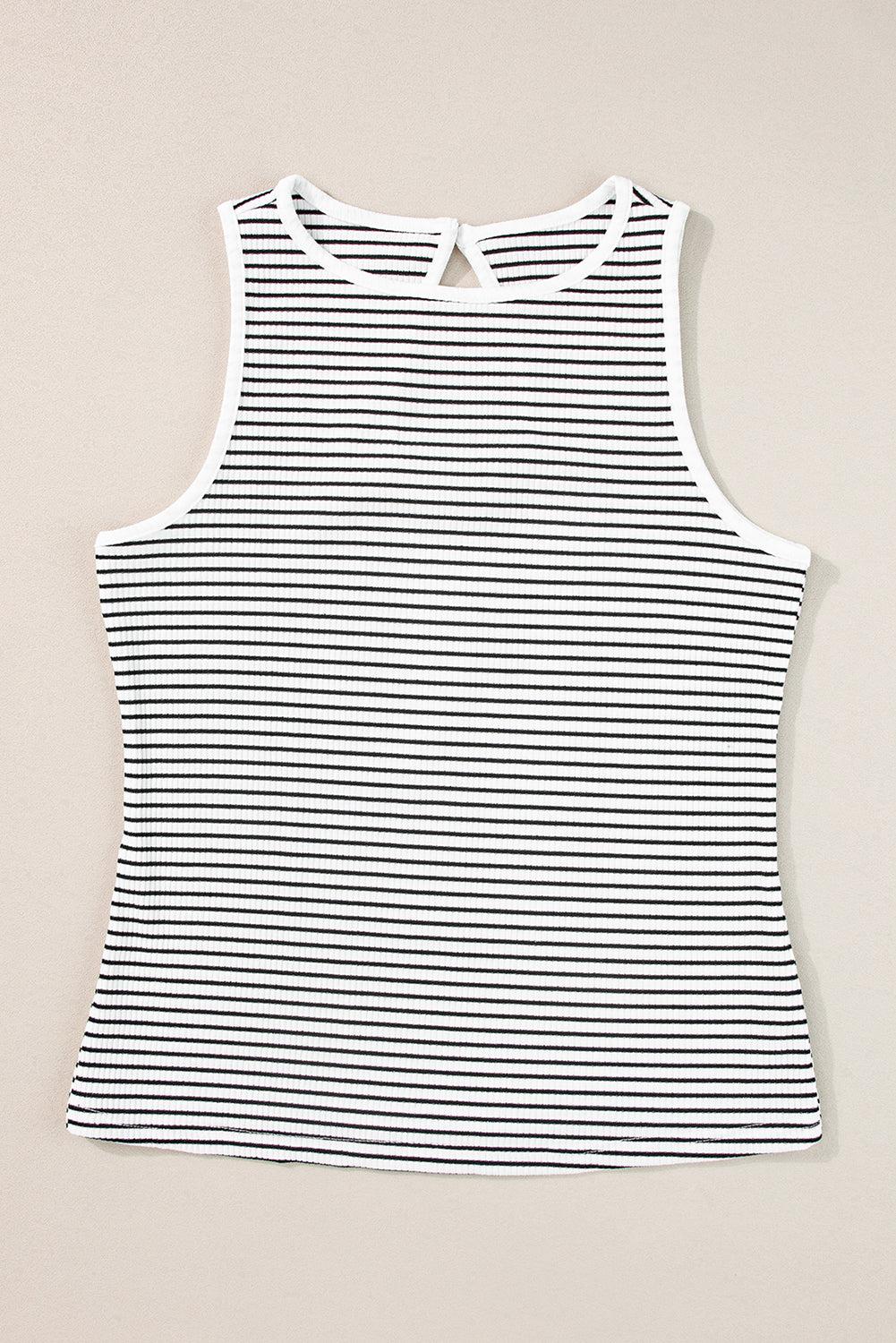 Bethany Striped Knit Sleeveless Tank LuxuryLifeWay Online Store