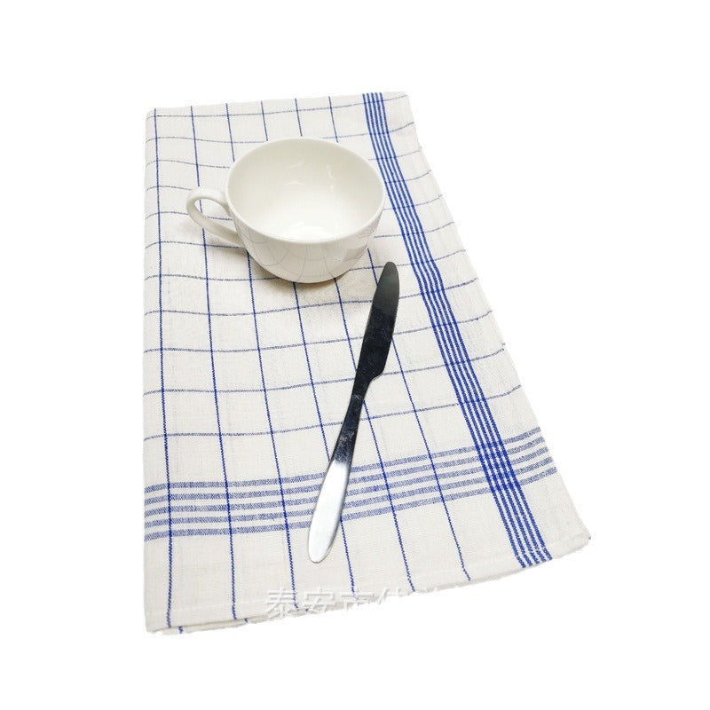 European And American Classic Linen Cotton Yarn-dyed Plaid Kitchen Towel PearlNestDecor.com