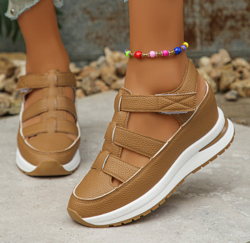 Summer Wedge Baotou Hollow Women's Breathable Shoes CJD