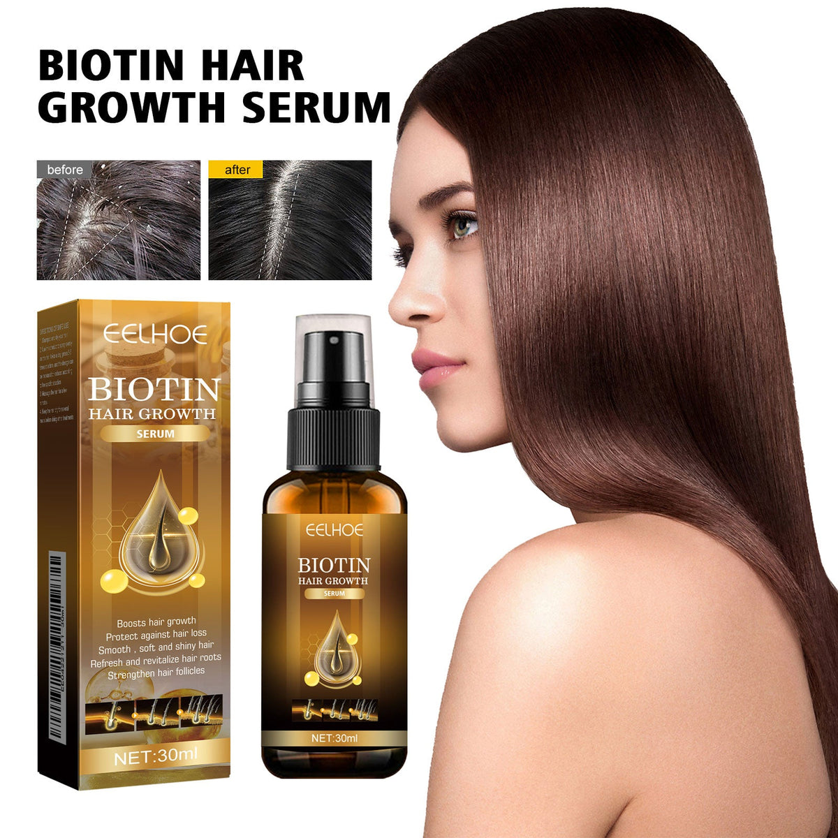Biotin Hair Spray 30ml-box Tri Light Beauty