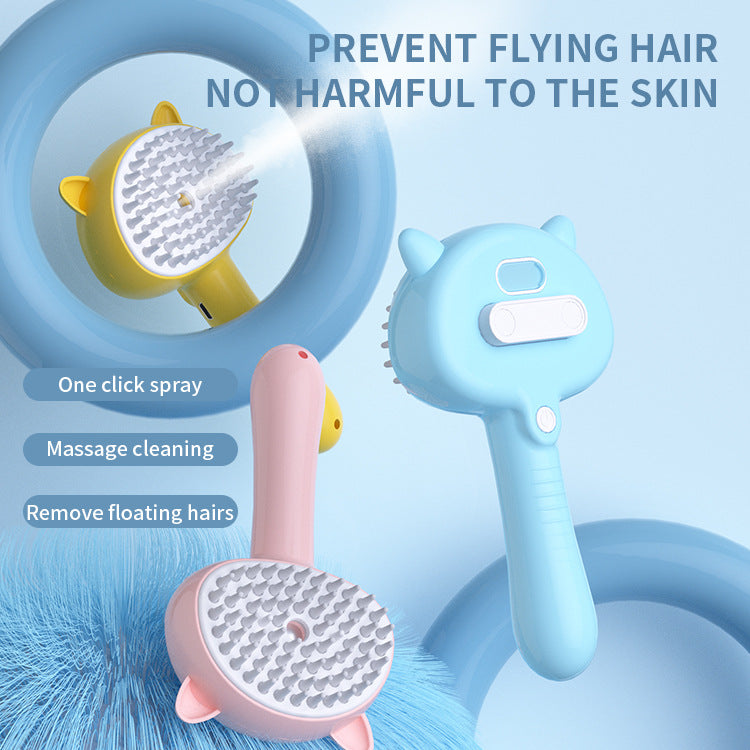 Hair Cleaning Brush With Mist Multifunctional Cat Grooming Brush Rechargeable Self Cleaning Slicker Brush For Pets Dogs & Catsb Pet Products Pets Fashion