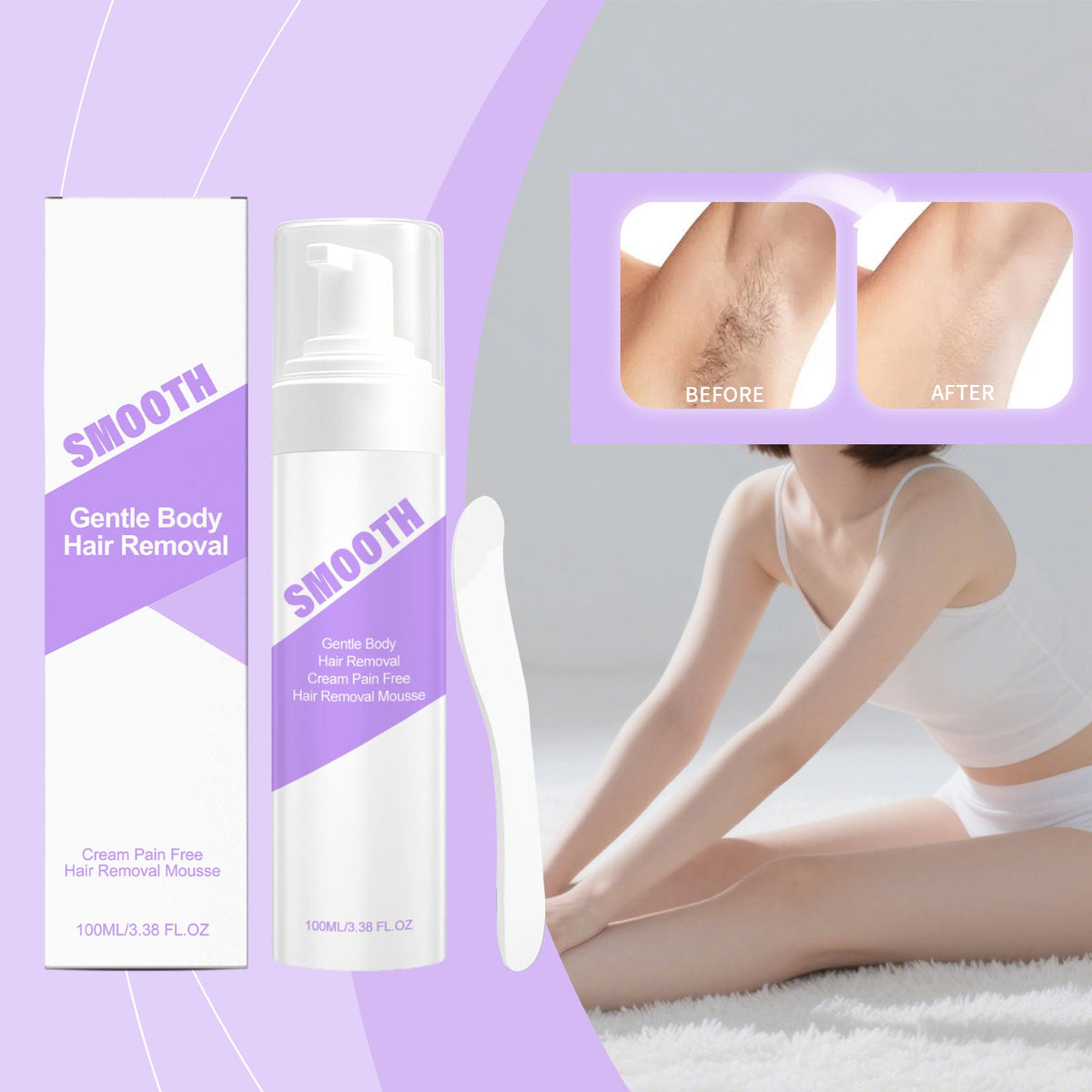 Gentle Soothing Hair Removal Mousse 1 0 0ml Box Tri Light Beauty