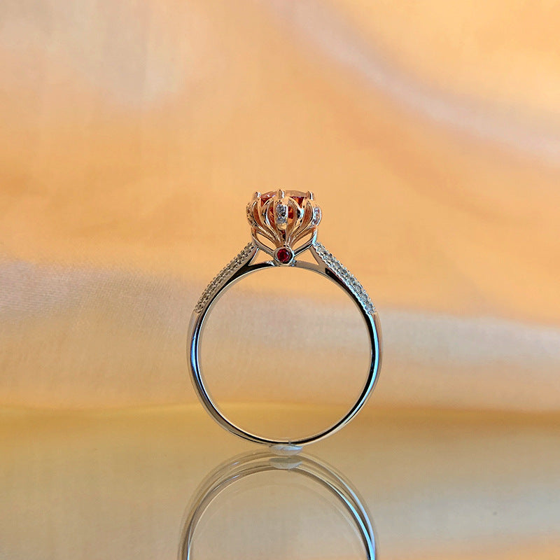 S925 Sterling Silver Moissanite Ring LadyShow.Store