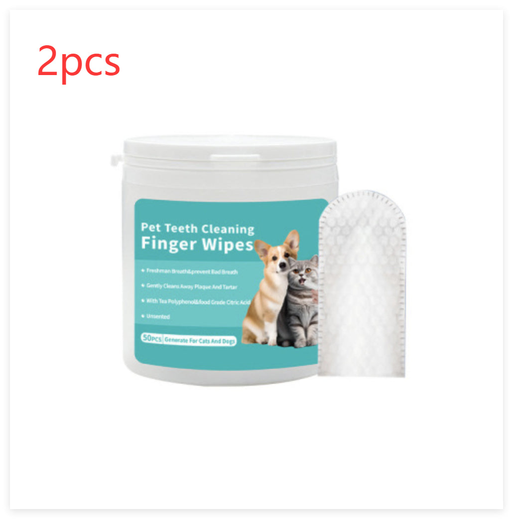 Disposable Pet Cleaning Products Teeth Cleaning Wipes Ear Care Fingertips Ear Mite Removal Cat And Dog Ear Cleaning Pet Products Pets Fashion
