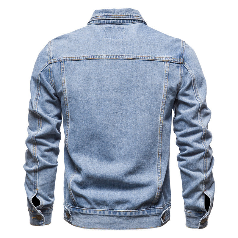 2026 Autumn Winter European Size Trendy Men's Denim Jacket Cotton Fashion Casual Slim Fit Men's Coat Trendy Brand NorixaFashion.com