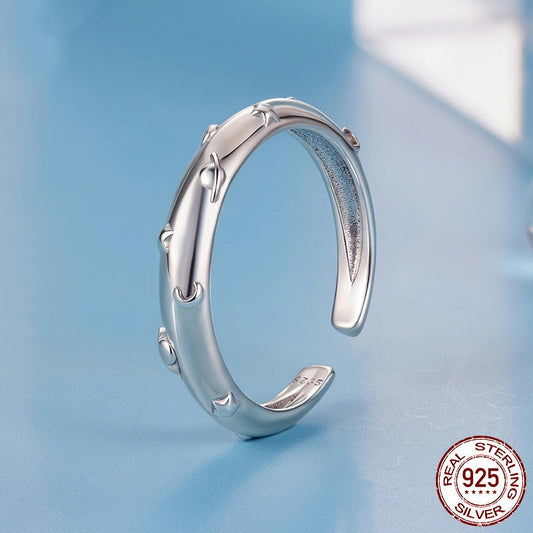S925 Sterling Silver Planet Open Ring LadyShow.Store