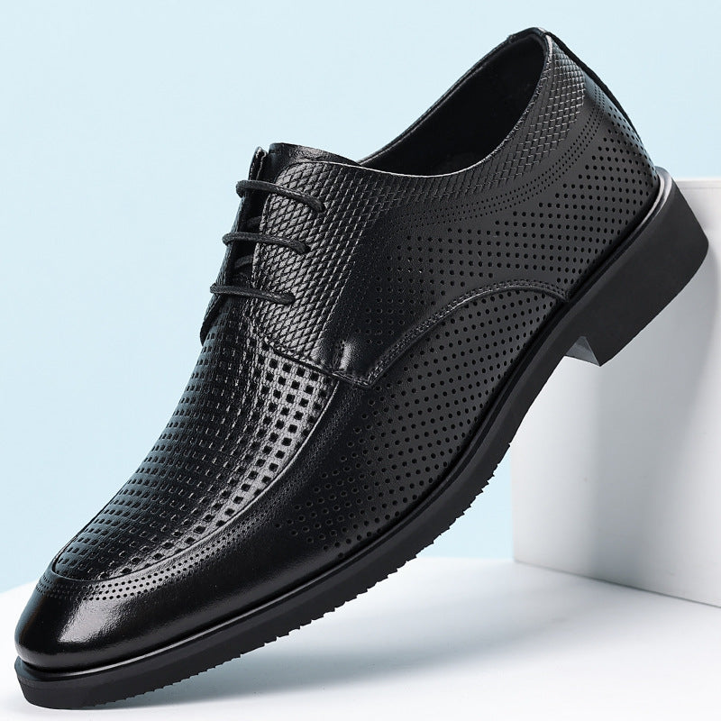 Leather Dress Shoes For Commuting With A Non-slip Round Toe Best YouTube Store