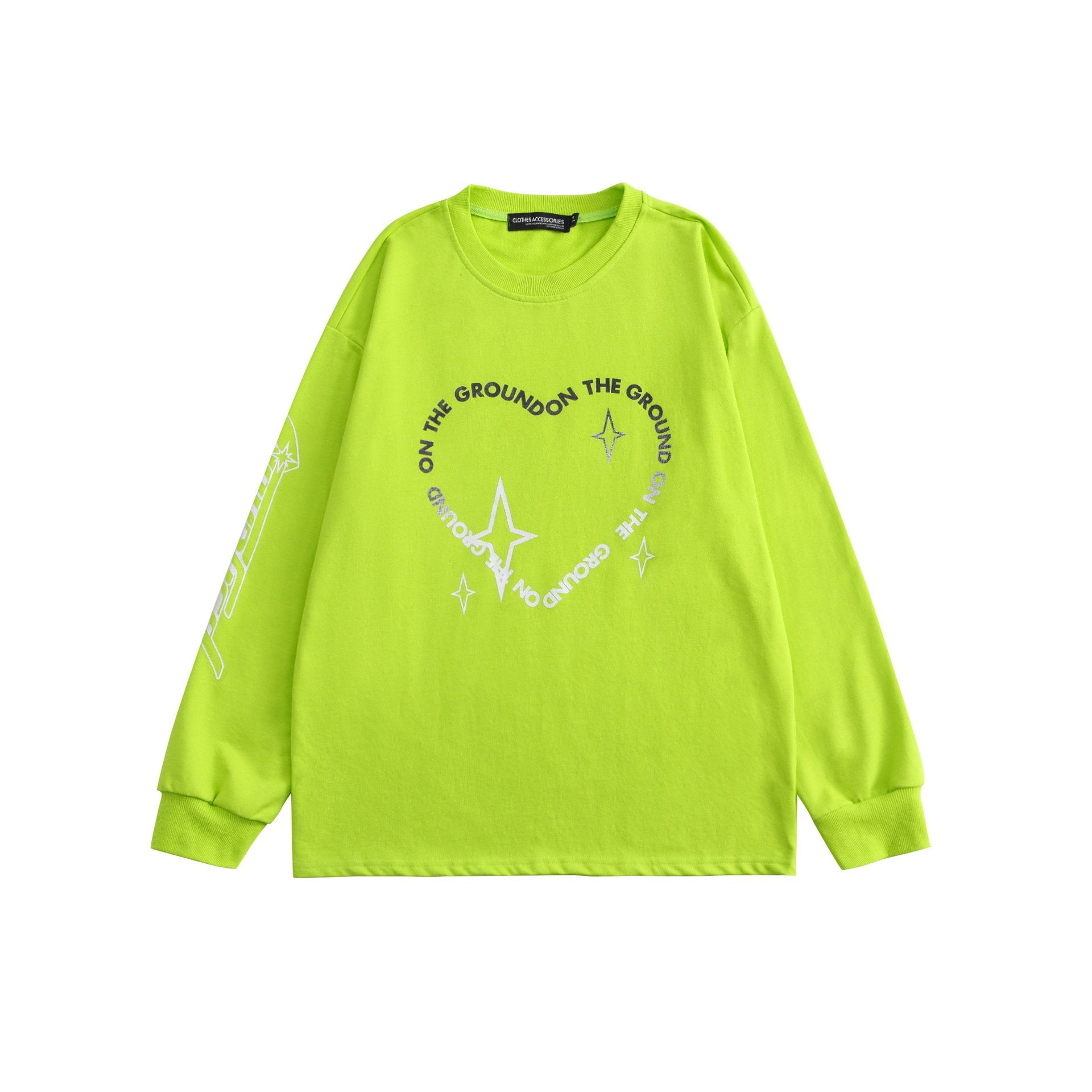 Women's Round Neck Loose Long Sleeve T-shirt Pi-Mart