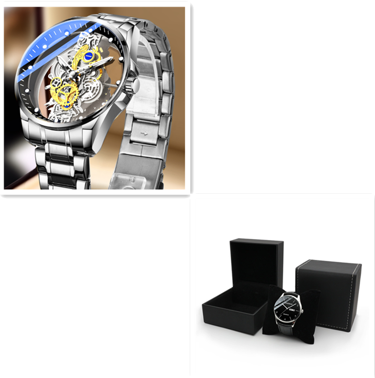 Men Watch Skeleton Automatic Quartz Watch Gold Skeleton Vintage Man Watch Mens Watches Top Brand Luxury CJD2