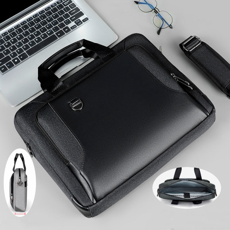 Laptop Bag Men's Handbag Briefcase Shockproof Pu Leather CJD