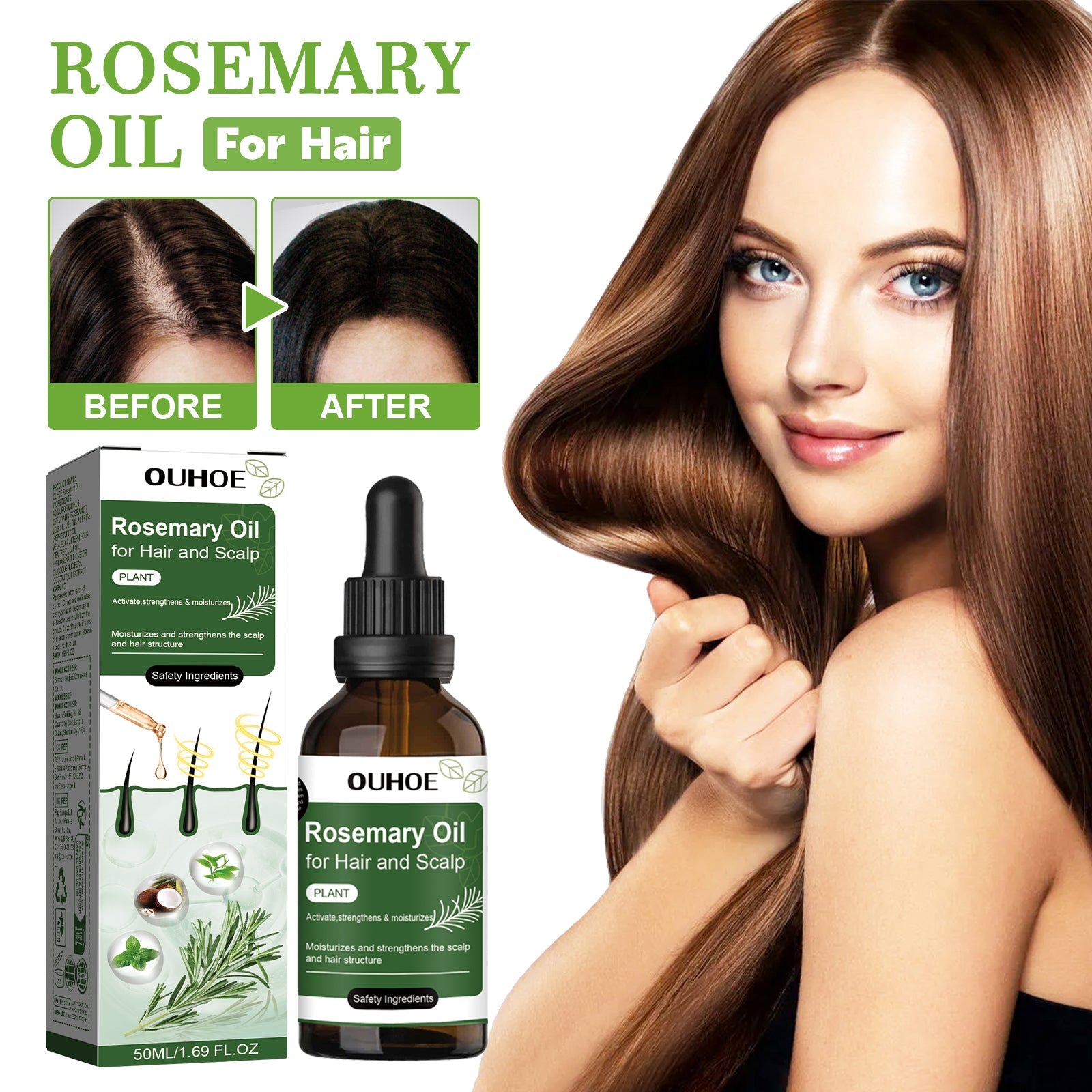 Hair Care Rosemary Oil 50ml Tri Light Beauty