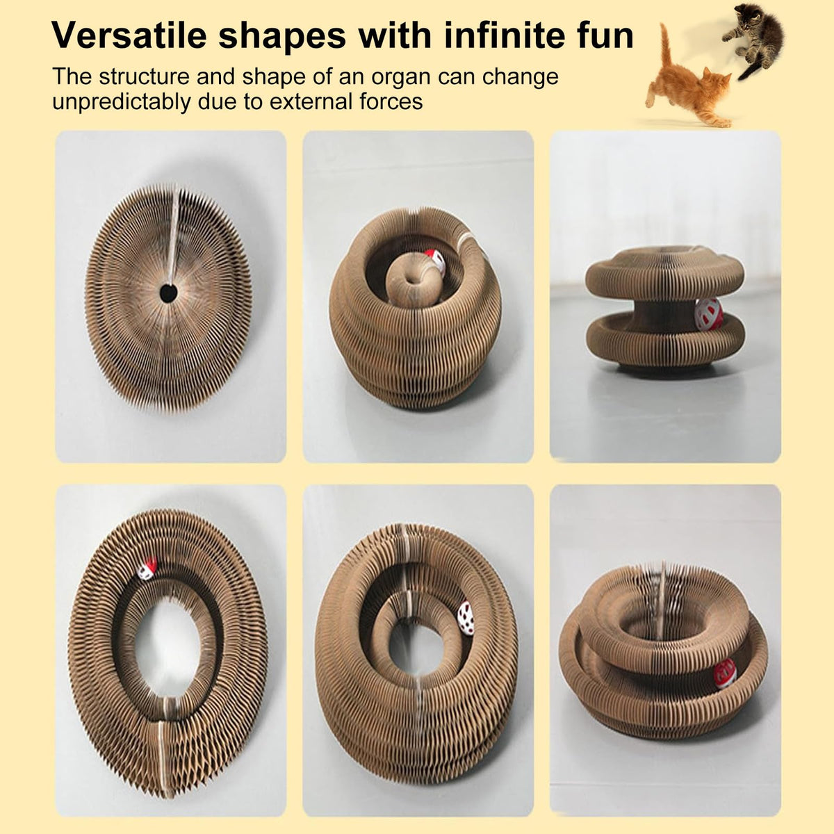 Cat Accordion Cat Toy Kitty Kurlz Cat Toy Ball Scratch Pad Magic Organ Cat Scratching Board Cat Scratcher Pets Fashion