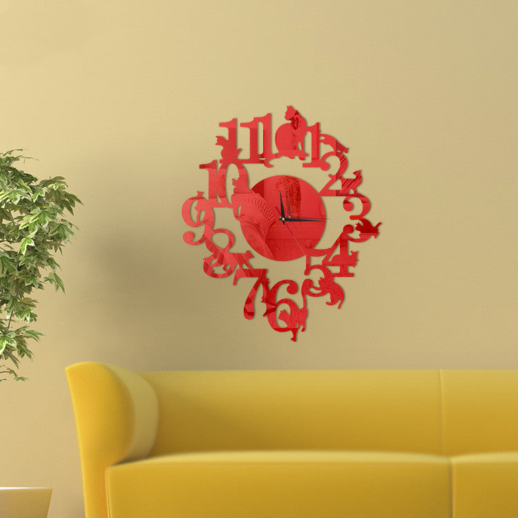 Creative Diy Cat Wall Clock Study Bedroom PearlNestDecor.com