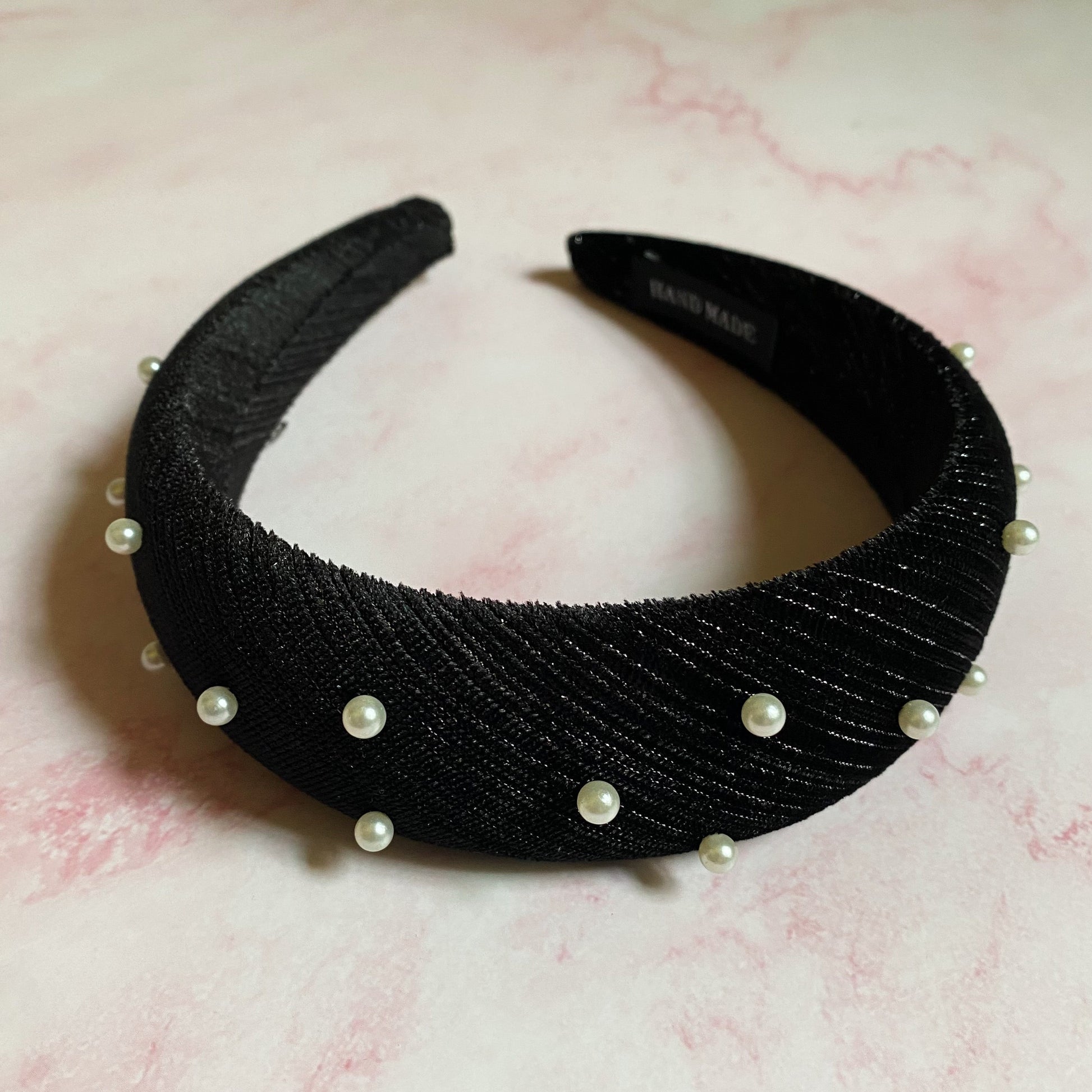 Silky Velvet Pearl Headband LadyShow.Store