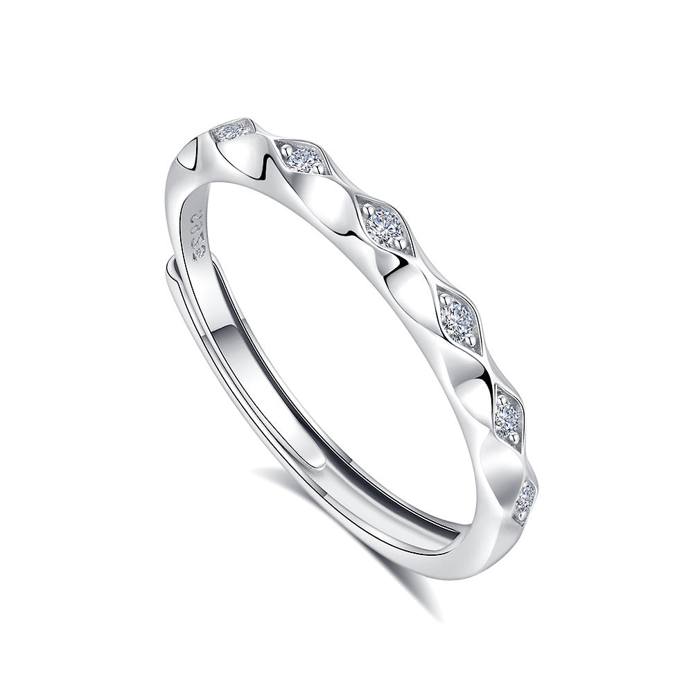 S925 Silver Adjustable Ring For Couples LadyShow.Store