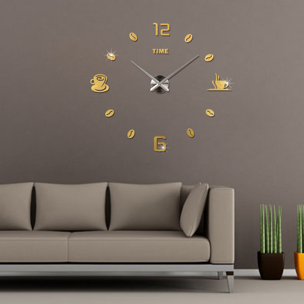 Creative DIY Mirror Wall Sticker Wall Clock PearlNestDecor.com