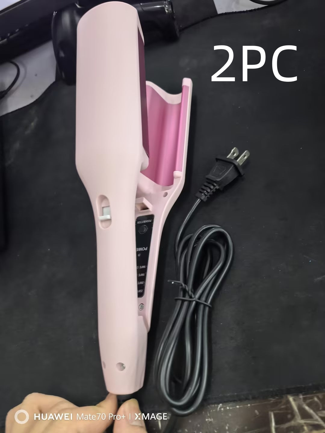 Hair Curling Iron 32mm Deep Wave Hair Curler 4 Temperature Adjustable Fast Heating Crimping Iron Styler Wand For All Hair Style LadyShow.Store
