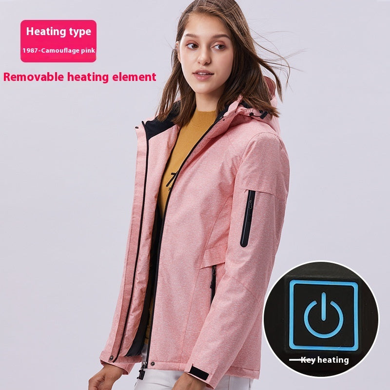 Outdoor Camouflage Heating Shell Jacket Smart USB Heating Cotton-padded Clothes Best YouTube Store