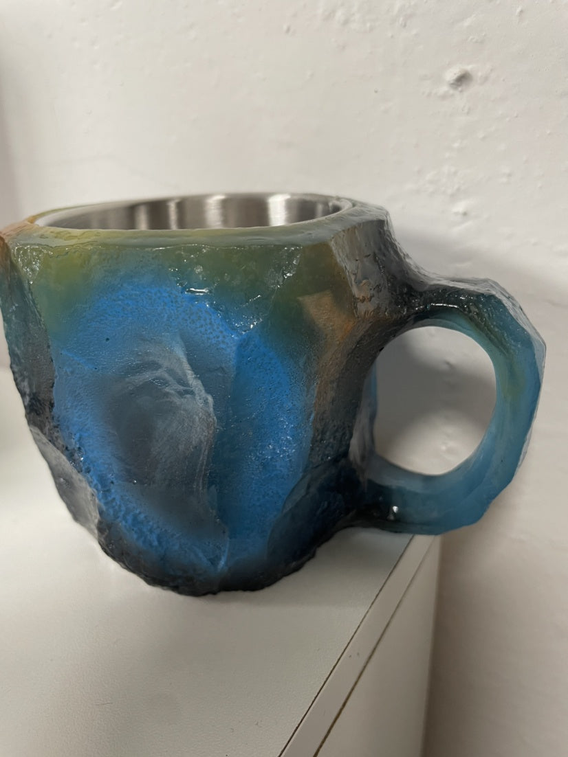 400ml Resin Mineral Crystal Coffee Mugs With Handles Elegant Fake Mineral Crystal Cup For Workplace Home Decor Christmas Gift Kitchen Gadgets PearlNestDecor.com