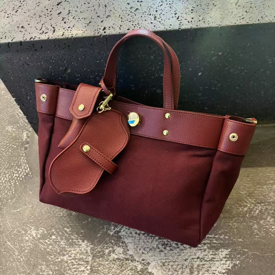 Textured Cowhide High Canvas Loose Crossbody Bag LadyShow.Store