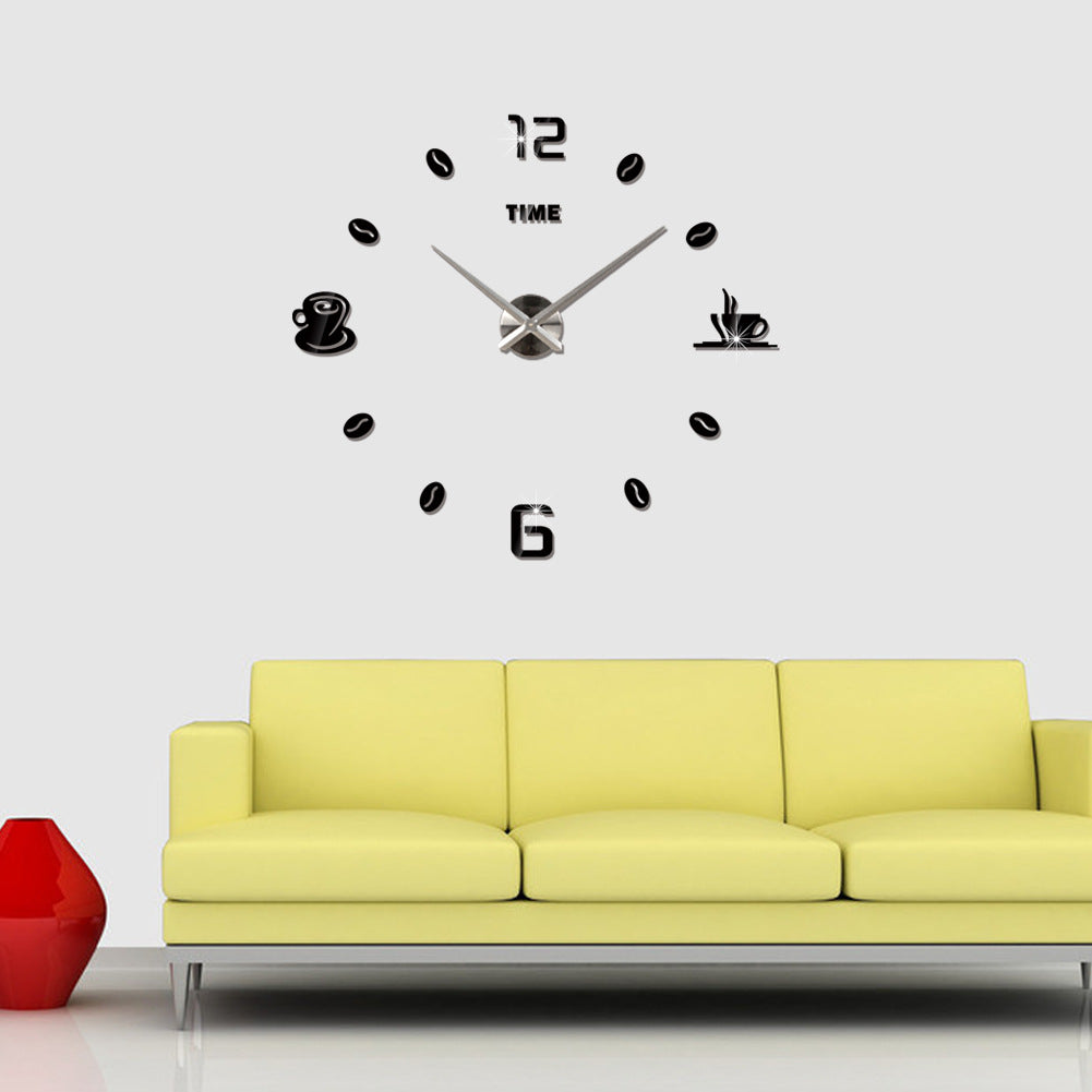 Creative DIY Mirror Wall Sticker Wall Clock PearlNestDecor.com