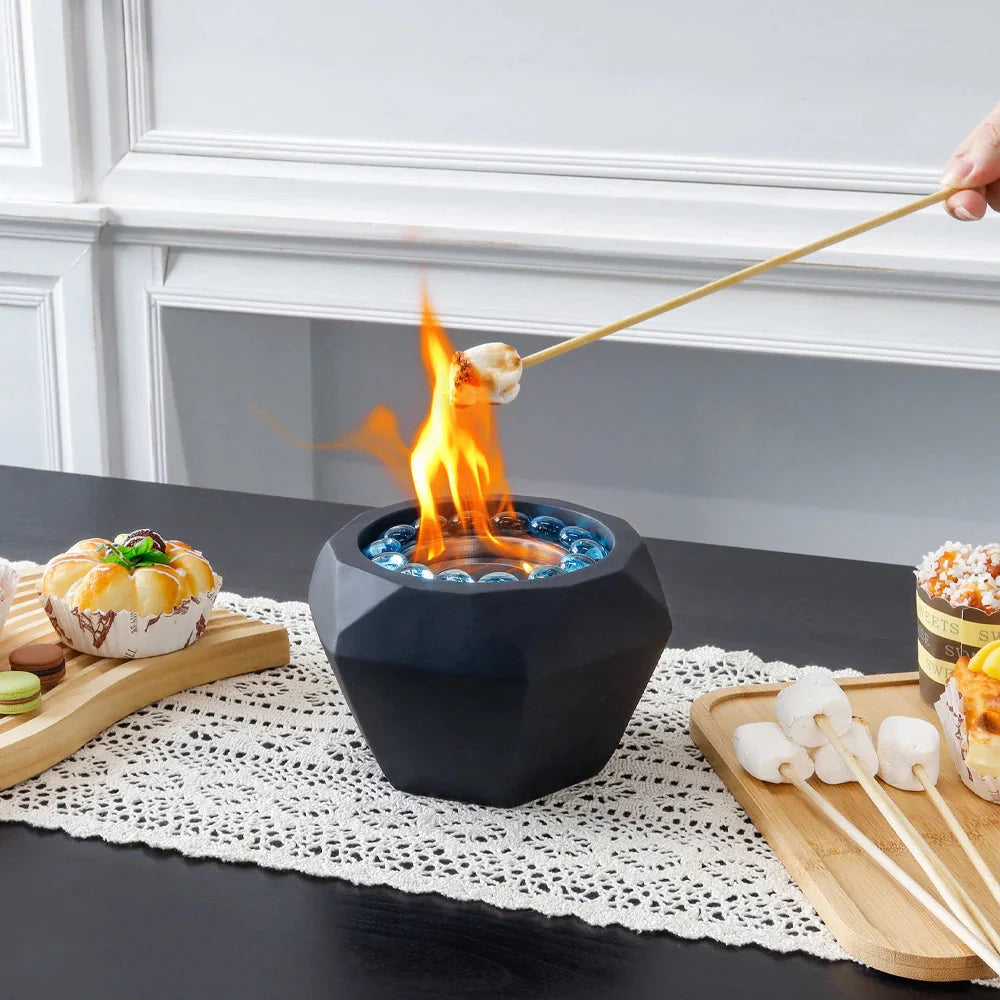 6"x4" Portable Cement Tabletop Fireplace LuxuryLifeWay Online Store