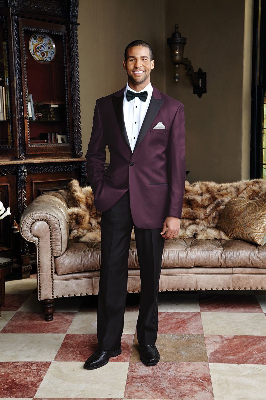 "Fitzgerald" Plum Tuxedo Jacket Peak (Separates) LuxuryLifeWay Online Store