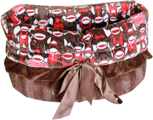 Funky Monkey Reversible Snuggle Bugs Pet Bed, Bag, and Car Seat LuxuryLifeWay Online Store