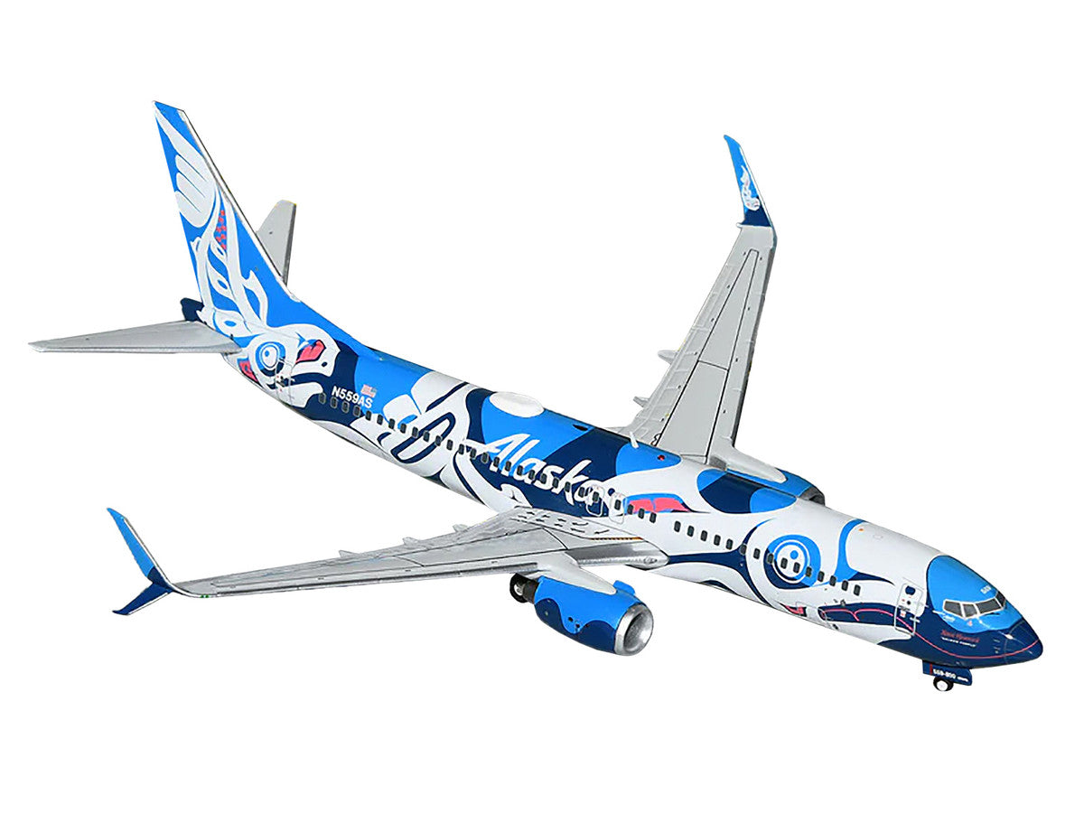Boeing 737-800 Commercial Aircraft "Alaska Airlines" (N559AS) Salmon People Livery "Gemini 200" Series 1/200 Diecast Model Airplane by GeminiJets LuxuryLifeWay Online Store