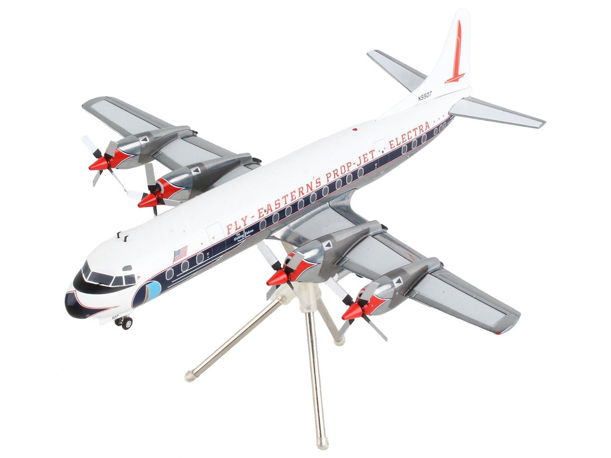 Lockheed L-188 Electra Commercial Aircraft "Eastern Air Lines" White with Blue Stripes "Gemini 200" Series 1/200 Diecast Model Airplane by GeminiJets LuxuryLifeWay Online Store