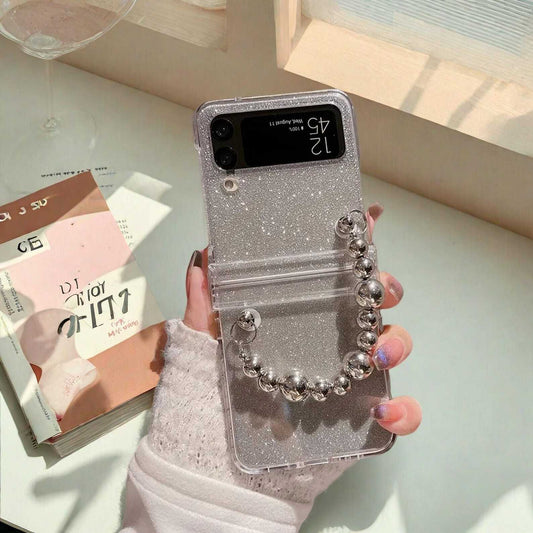 Glitter Bracelet  case for Samsung Galaxy Z Flip 3 4 5 6 Case with Hard Protective Hinge Cover with Secure Grip for Z Flip Phones LuxuryLifeWay Online Store