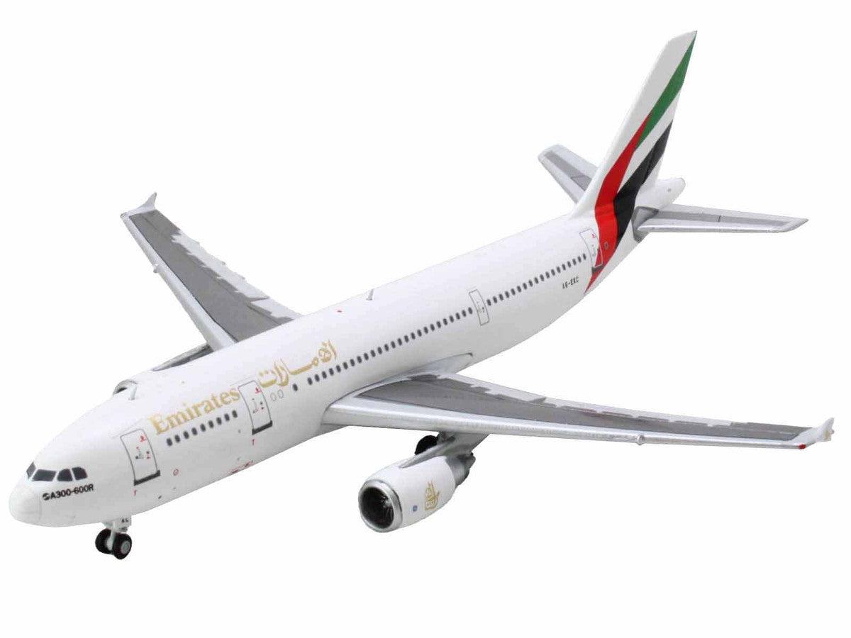Airbus A300-600R Commercial Aircraft "Emirates Airlines" (A6-EKC) White with Striped Tail 1/400 Diecast Model Airplane by GeminiJets LuxuryLifeWay Online Store