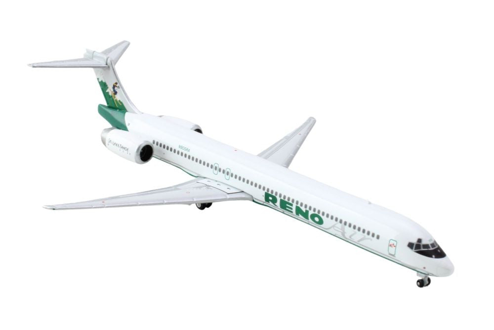 McDonnell Douglas MD-90 Commercial Aircraft "Reno Air" (N905RA) White with Green Tail 1/400 Diecast Model Airplane by GeminiJets LuxuryLifeWay Online Store