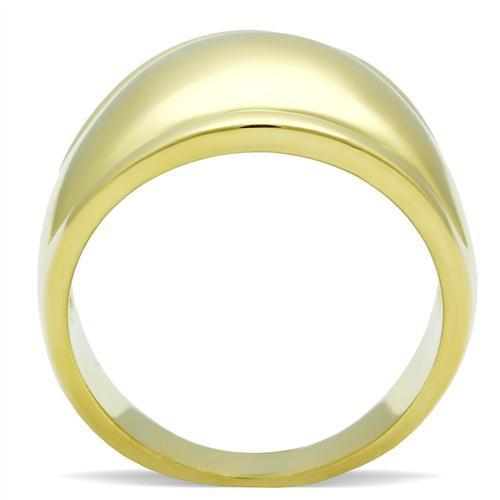 GL010 - IP Gold(Ion Plating) Brass Ring with No Stone LuxuryLifeWay Online Store