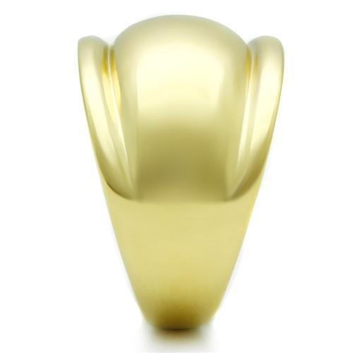 GL010 - IP Gold(Ion Plating) Brass Ring with No Stone LuxuryLifeWay Online Store
