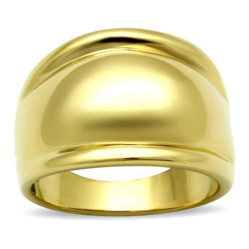 GL010 - IP Gold(Ion Plating) Brass Ring with No Stone LuxuryLifeWay Online Store