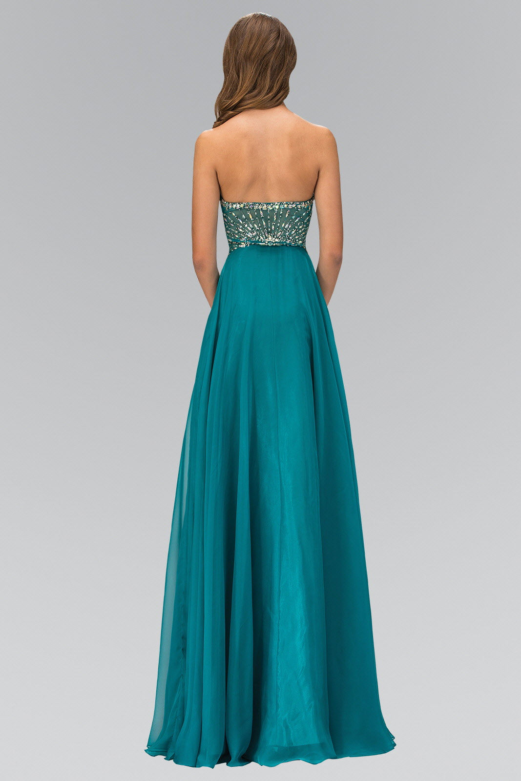 Sweetheart Chiffon Long Dress with Beaded Bodice LuxuryLifeWay Online Store