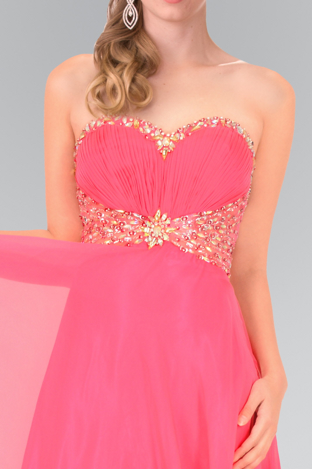 Sweetheart Chiffon Long Dress with Beaded Bodice LuxuryLifeWay Online Store