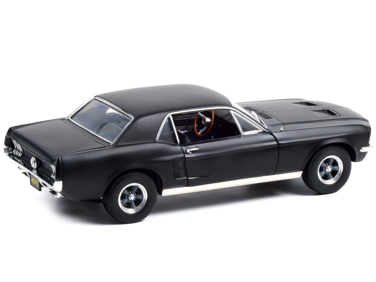 1967 Ford Mustang Coupe Matt Black (Adonis Creed's) "Creed" (2015) Movie 1/18 Diecast Model Car by Greenlight LuxuryLifeWay Online Store